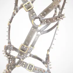 Leather Straps Spiky Body Harness 3D model