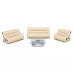 Living Room Set Sofas Coffee Table 3D model
