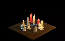 Low Poly Candles Low-poly  3D model