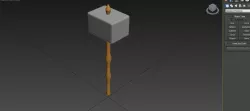 Low Poly Hammer weapon  Low-poly  3D model