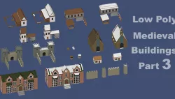 Low Poly Medieval Buildings Part 3 Low-poly  3D model