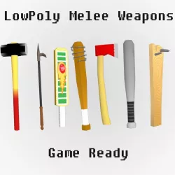 Lowpoly Melee Weapons Low-poly  3D model