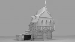 Medieval Bakery Low-poly  3D model