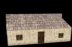 Medieval house - low poly Low-poly  3D model