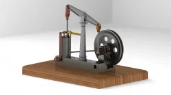 Model Steam Engine with Horizontal Beam