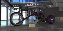 Motorcycle Purple Rain 159 Cubic Inch