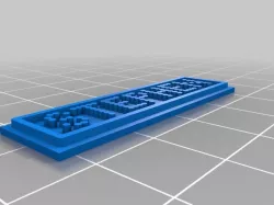 My Customized DOTFONT (variable width OpenSCAD font with My Name