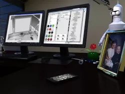 My messy office