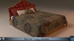 PBR Bed Low-poly  3D model