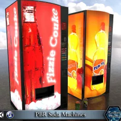 PBR Soda Vending Machines Low-poly  3D model