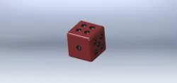 Red rolling dice