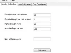RepRap Calibration Software