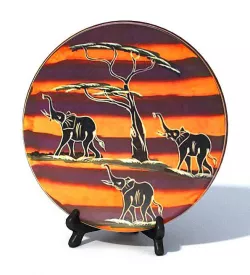 Retro African Mural Plate 3D model