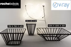 Roche bobois Focus Table Sets 3D model