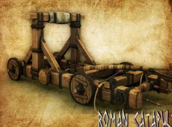 Roman Catapult Low-poly  3D model