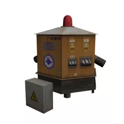 Russian airport Ground Power Unit SK-100 Low-poly  3D model
