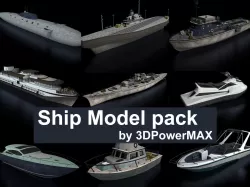 Sea Models package Low-poly  3D model