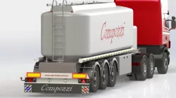 Semi-trailer tank-hopper for viscous liquid Compozzi