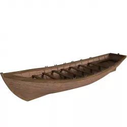 Ships Longboat Low-poly  3D model