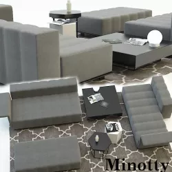 sofa freeman lounge minotty 3D model