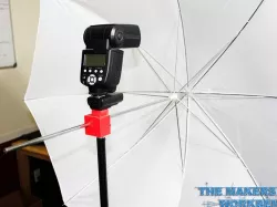 Strobist style umbrella holder for light stands.