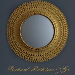 Sunburst Round Convex Mirror 3D model