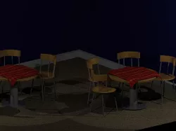 TABLE WITH CHAIRS