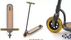 Vintage Scooter High and Low Poly Low-poly  3D model
