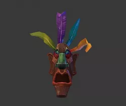 Wacky Tribal Voodoo Mask  Low-poly  3D model