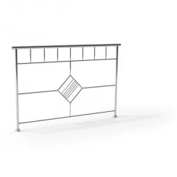 White Patterned Wire Frame Railing 3D model