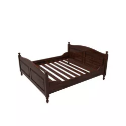 wood bed fram Low-poly  3D model