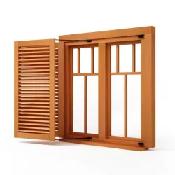 Wooden Window Shutter 3D model