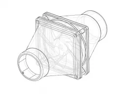 120mm Fan Cowl for 2" PVC