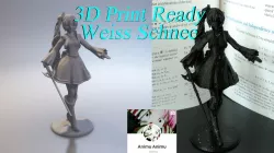 3D PRINT READY!! Weiss Schnee from RWBY