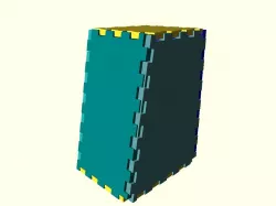 Box met schuine kant, somewhat parameterized