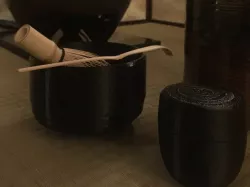 Chawan (teabowl) modeled after a raku bowl