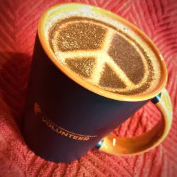 Coffee Stencil - Peace Symbol