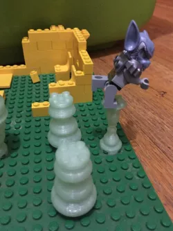 Digitally Lathed Lego Pillars