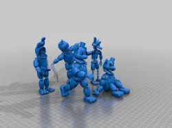 FNaF Withered set of animatronics for 3D Printing