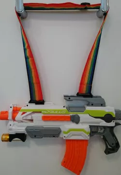 NERF Gun Shoulder Sling Rail Mounts (2" or 50mm luggage strap conversion)