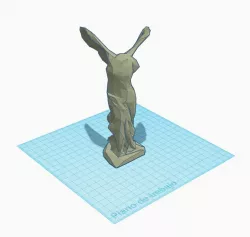 Nike Samothrace Louvre Paris Low Poly