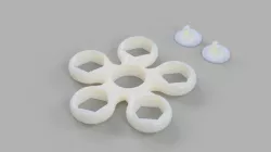 Pentagram spinner using 5 nuts
