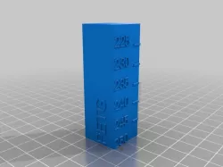 PETG - Temperature Calibration Tower (225-250 degrees w/ 5 deg. increments)