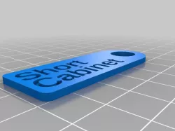 short cabinet keychain