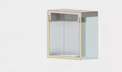 Threaded cap cube shaped container