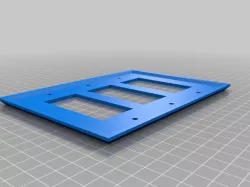 Triple Rocker Switch Plate Template - Large