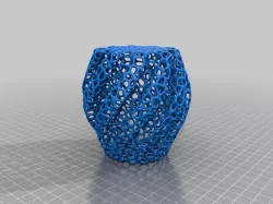 Voronoi Twisted Gear Lamp