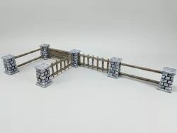 28mm  Stone and Wood Fence