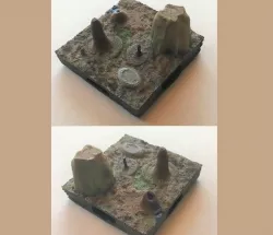 Cavern Dungeon Miniature Tile 2