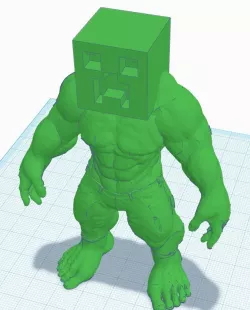 Creeper Hulk - printable without support.